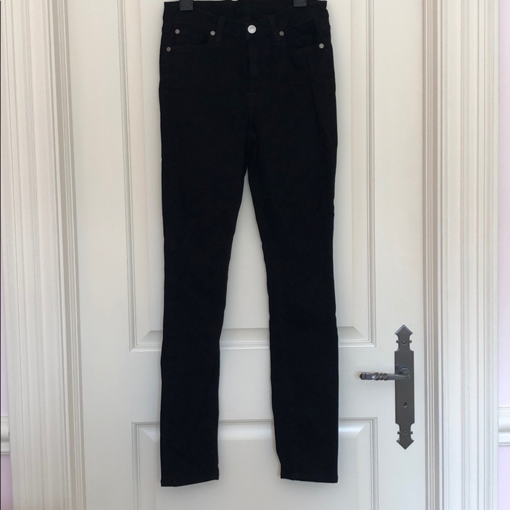 Black velvet pants